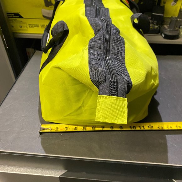 🆕 Ryobi 18" x 13" x 12" Contractors Heavy Duty Green Tool Bag - Picture 4 of 5